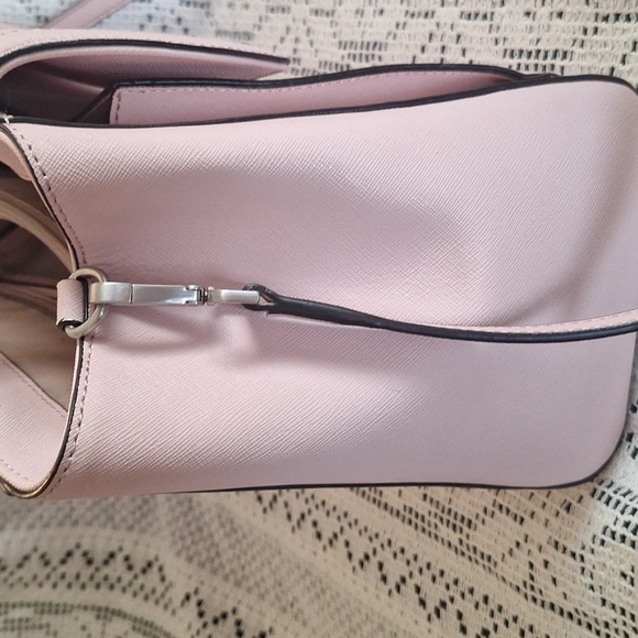 CALVIN KLEIN Pink Satchel with Silver Clasp and Saffiano Leather - Picture 7 of 9